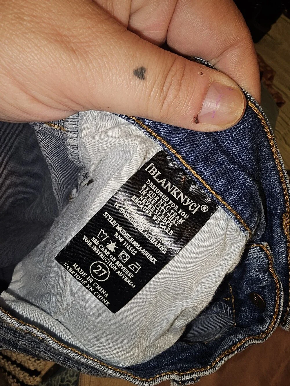 NWOT BLANK NYC X REVOLVE Frayed Hem Denim Skirt - Size 27